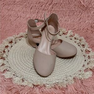 Girls Dress Shoes Closed Toe Chunky High Heels Ankle Strap